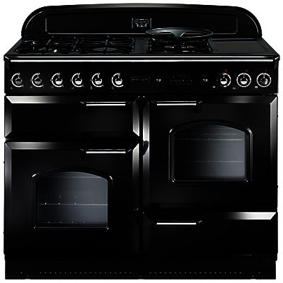 Rangemaster Classic 110 Dual Fuel Range Cooker Gloss Black